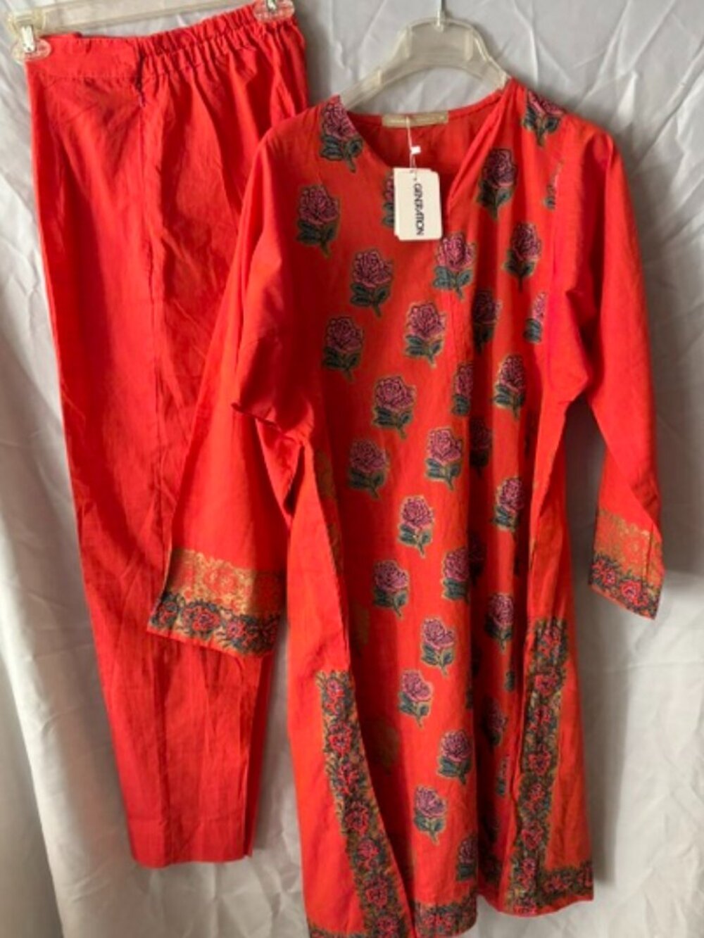 GENERATION Formals New With Tags NWT 2 Pc Suit Block Printing Sz 10 Medium  M